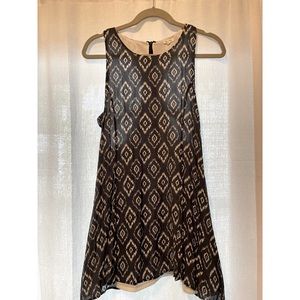 Blue pattern mini dress